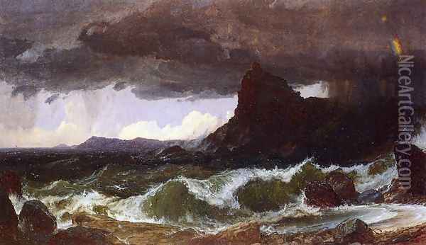 Coast of Dorset Oil Painting - Jasper Francis Cropsey