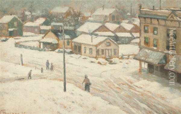 Winter, Portland Oil Painting - Nels Hagerup