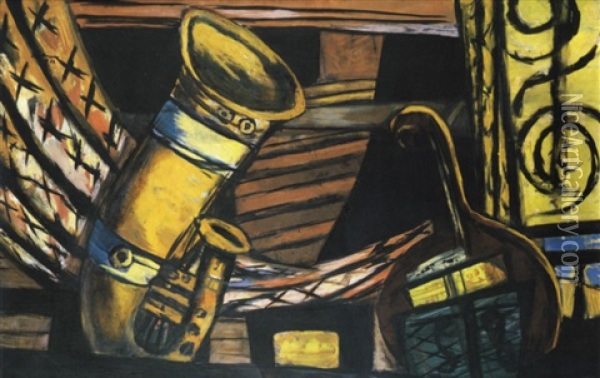 Orchester Oil Painting - Max Beckmann