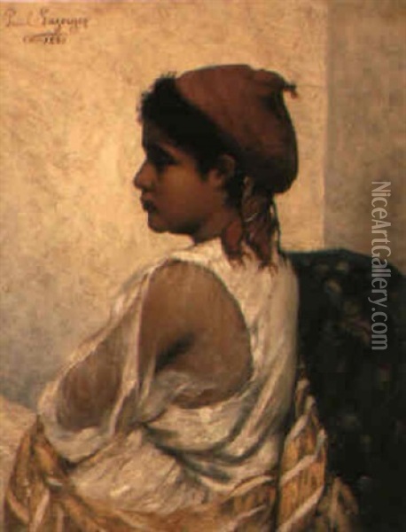An Arab Girl Oil Painting - Paul Jean Baptiste Lazerges