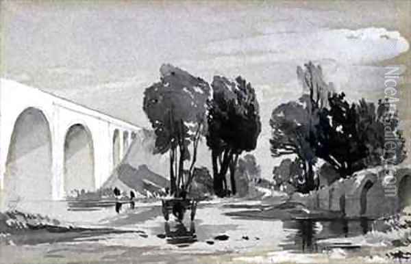 Blythe Viaduct, Hampton-in-Arden Oil Painting - John Cooke Bourne