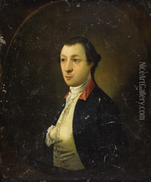 Portrait Of A Young Man (washington: The Leger Portrait?) Oil Painting - John Wollaston