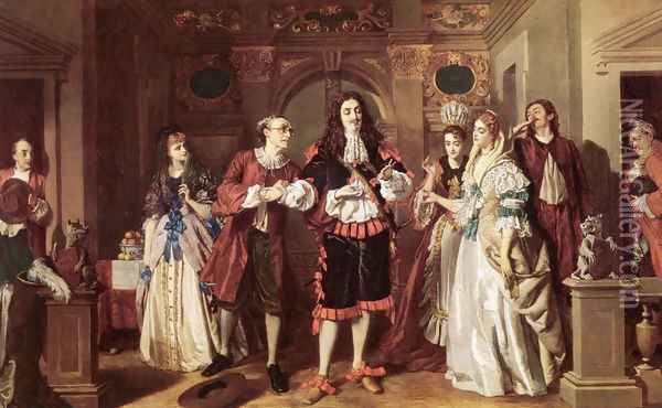 A scene from Moliere's L'Avare Oil Painting - William Powell Frith