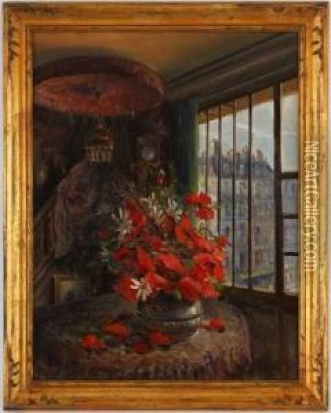Scene D'interieur Oil Painting - Maurice Proust