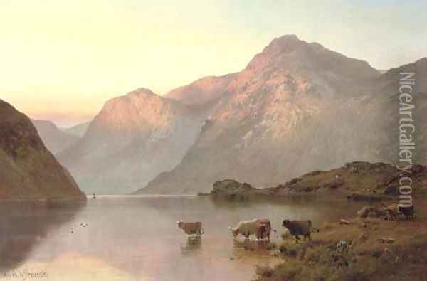 Loch Awe Oil Painting - Alfred de Breanski
