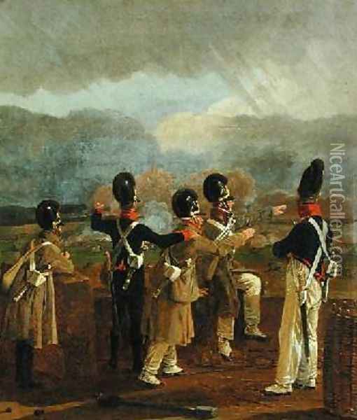 Soldiers on the Ramparts Oil Painting - Wilhelm Alexander Kobell