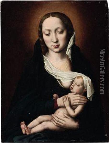 The Holy Virgin And Child Oil Painting - Ambrosius Benson
