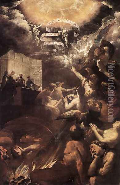 Mass of St. Gregory (Messa di san Gregorio) Oil Painting - Giovanni Battista Crespi (Cerano II)