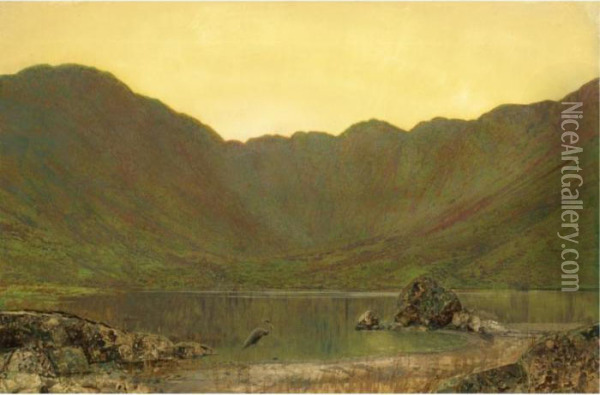 Under Red Pike, Cumberland Oil Painting - John Atkinson Grimshaw