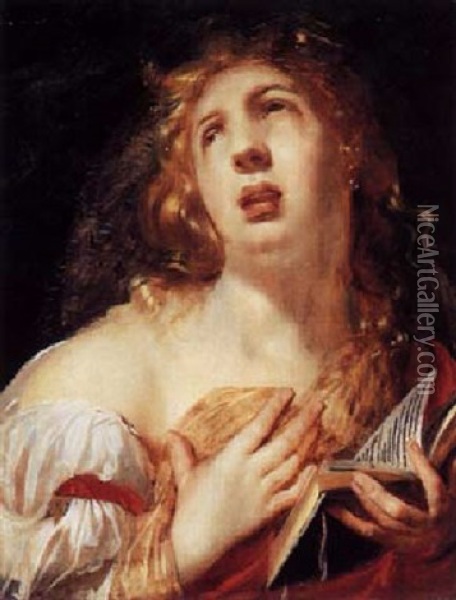 Mary Magdalen In Penitence Oil Painting - Abraham Bloemaert