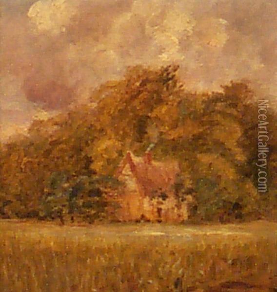 A Woodland Cottage Oil Painting - Thomas Gainsborough