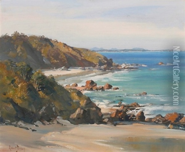 Port Macquarie Beaches Oil Painting - Robert Johnson