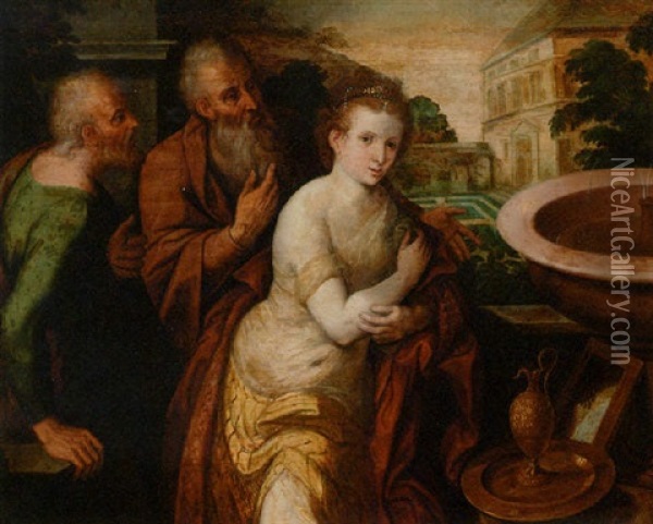 Suzannah And The Elders Oil Painting - Ernst-Gotthilf Bosse