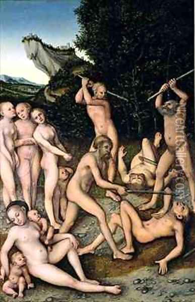 The SIlver Age or The Effects of Jealousy Oil Painting - Lucas The Elder Cranach