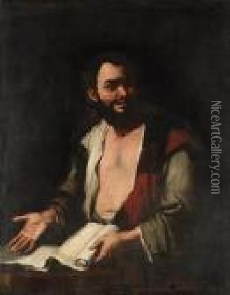 Democritus Oil Painting - Luca Giordano
