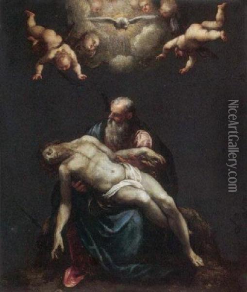 Holy Trinity Oil Painting - Sante Creara