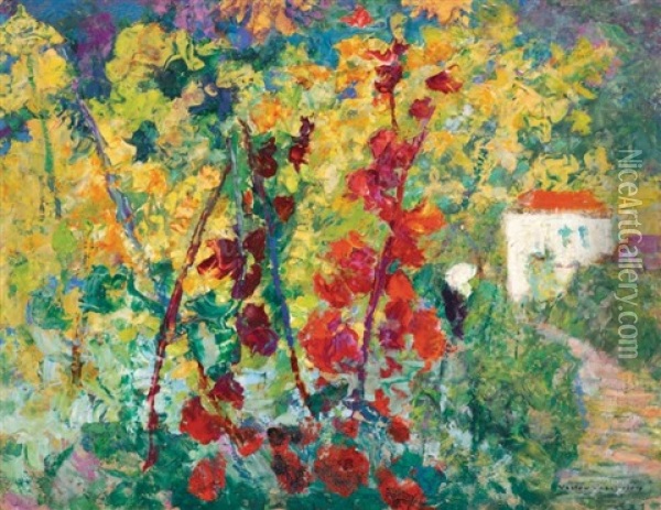La Vigne Rouge Oil Painting - Victor Charreton