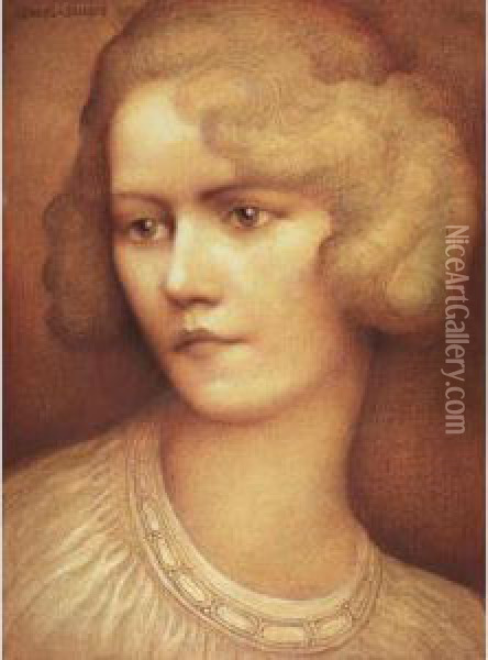 Portrait De Jeune Femme Oil Painting - Leonard Sarluis