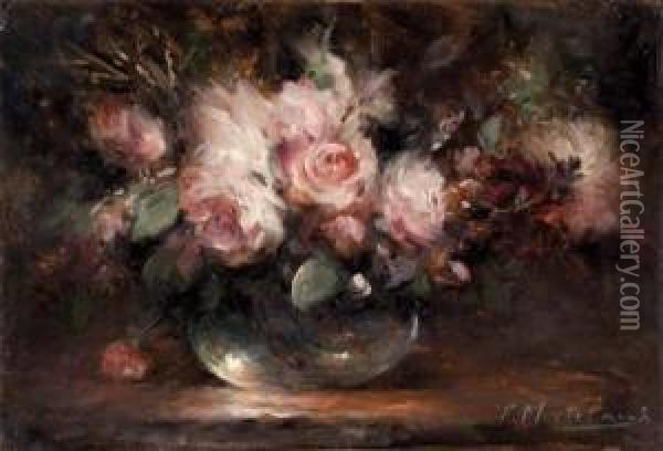 Blumenstraus In Vase Oil Painting - Frans Mortelmans