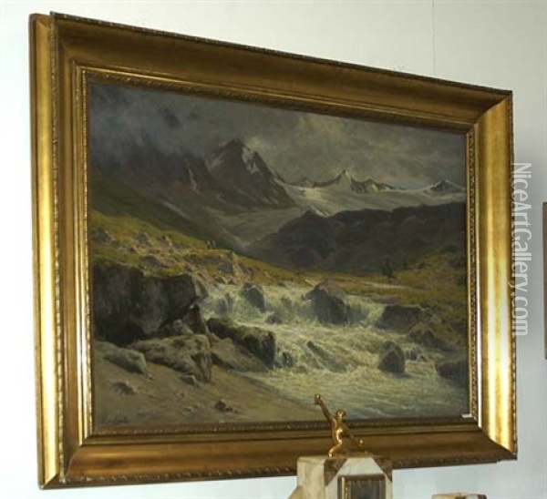 Aletschgletscher Oil Painting - Georg Hermann Engelhardt