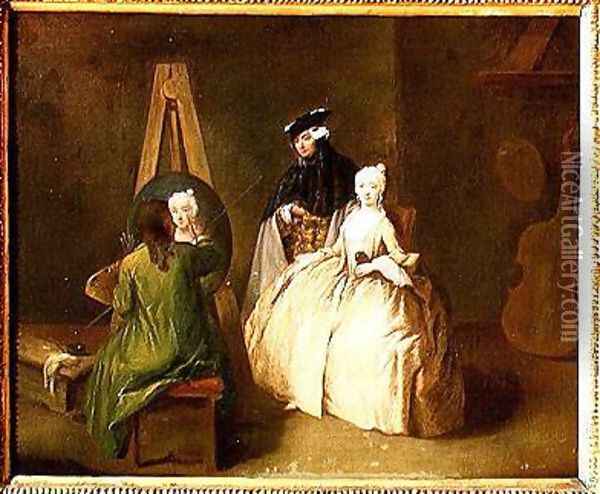 The Artists Studio 1746 2 Oil Painting - Pietro Longhi