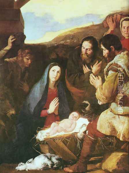 The adoration of the shepherds Oil Painting - Jusepe de Ribera