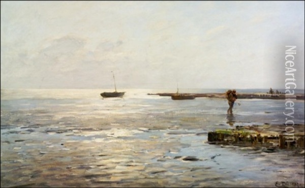 Kalastajan Paluu Oil Painting - Eugen Gustav Duecker