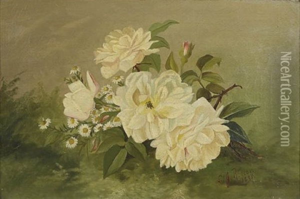 Still Life With Roses Oil Painting - Louis Ritter