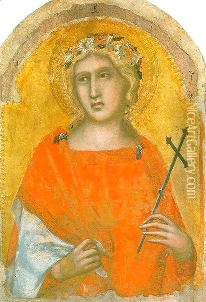 Saint Margaret Oil Painting - Pietro Lorenzetti