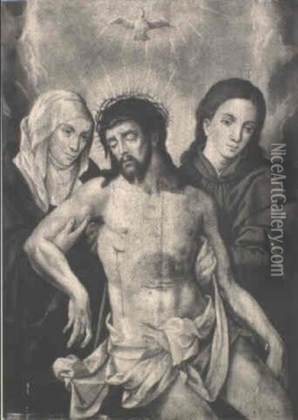 La Deploration Du Christ Mort Oil Painting - Jan Gossaert