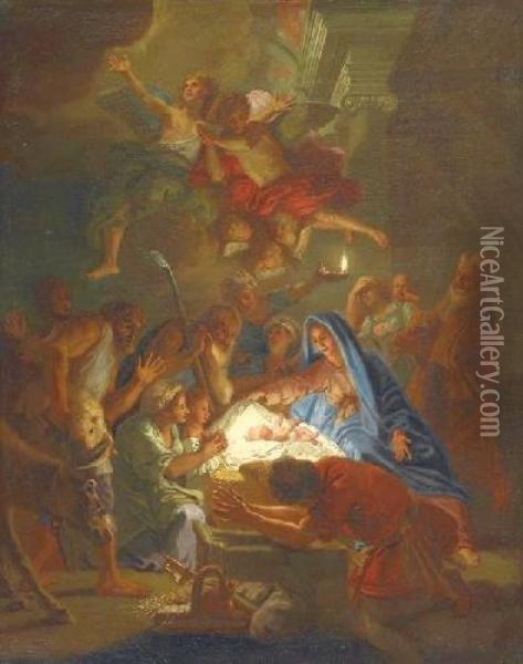 Adoration Of The Shepherds Oil Painting - Hans Von Aachen