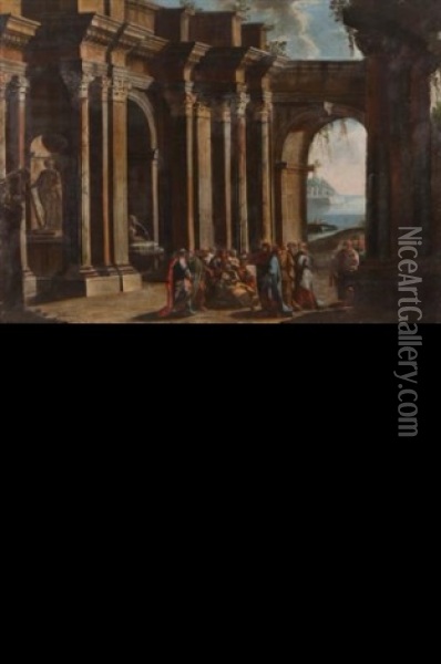 Le Christ A La Piscine Probatique Oil Painting - Niccolo Codazzi