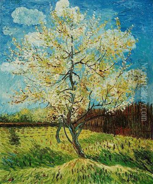 Pink Peach Tree Oil Painting - Vincent Van Gogh