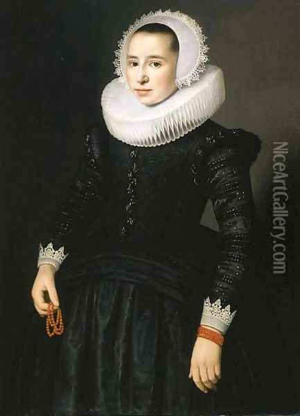 Portrait of a young lady Oil Painting - Nicolaes (Pickenoy) Eliasz