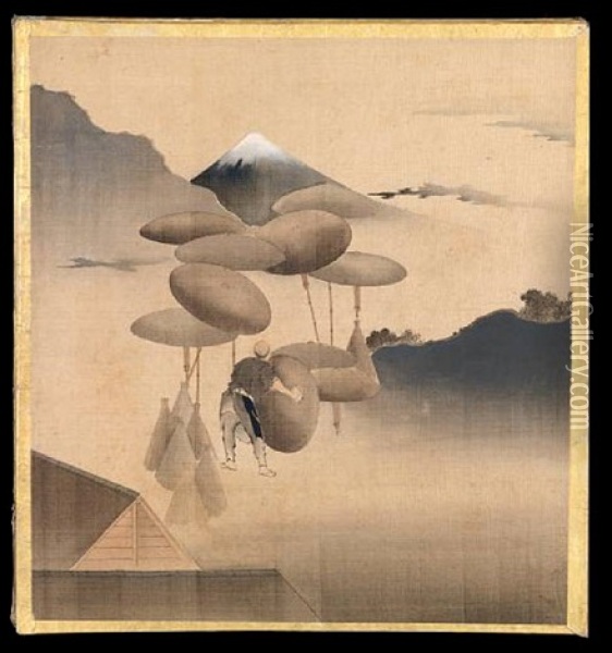 Travelers And Tradesmen Along The Tokaido Road (album Of 12) Oil Painting -  Hokusai