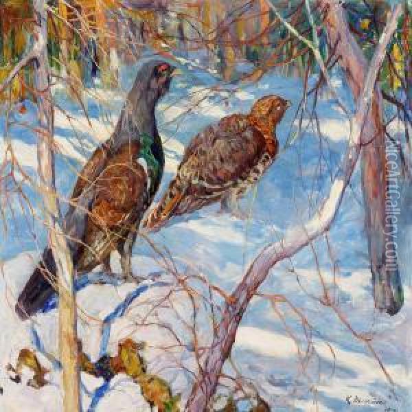 Tjure Oil Painting - Konstantin Semenovich Vysotskii