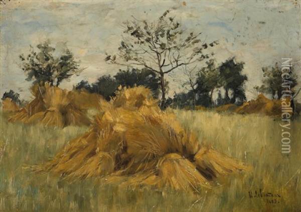 Rye Field Oil Painting - Isaak Levitan