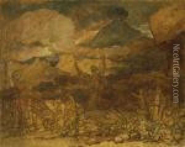 The Cyclops Polyphemus Raging Oil Painting - Benjamin West