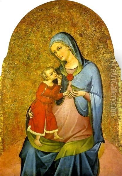 Madonna and Child 2 Oil Painting - Menegello di Giovanni de Canali