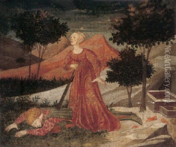 Pyramus And Thisbe Oil Painting -  Apollonio di Giovanni di Tommaso
