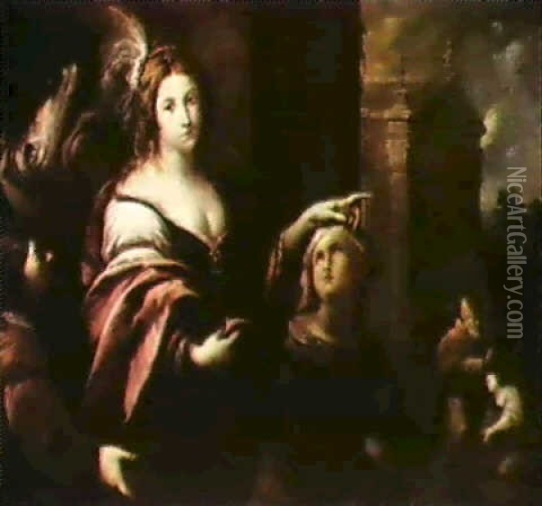 The Parable Of The Rich Courtesan Oil Painting -  Guercino