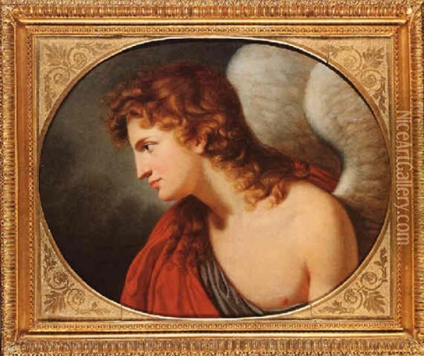 The Angel Of The Annunciation Oil Painting - Louise de (Countess of Albany) Stolberg