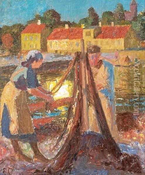 Scenery From Bornholm Oil Painting - Laurits Regner Tuxen
