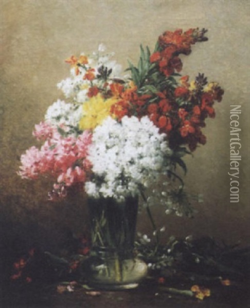 Giroflees Et Fleurs Des Champs Oil Painting - Eugene Claude