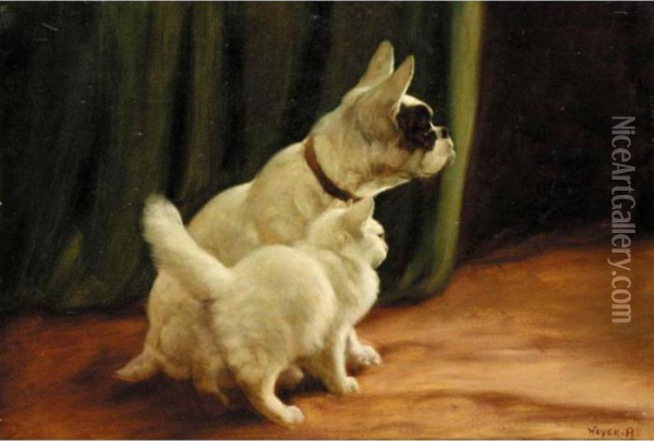 Best Of Friends Oil Painting - Arthur Heyer
