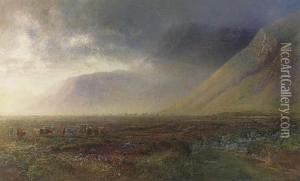 Rising Mist, Loch Maree, Highlands Oil Painting - Alfred William Hunt