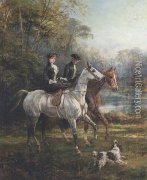 Morning Ride Oil Painting - Heywood Hardy