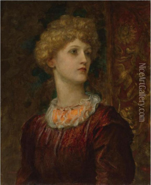 Portrait Of Dorothy Dene Oil Painting - George Frederick Watts