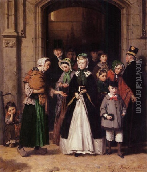 Charity Oil Painting - Willem Johannes Martens