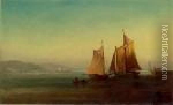 On The Tappan Zee, New York Oil Painting - John Williamson